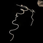 Silver Spiral Snake Tassel Hairpin