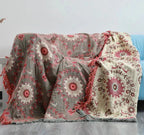 Reversible Scandinavian Blanket with Bird Design