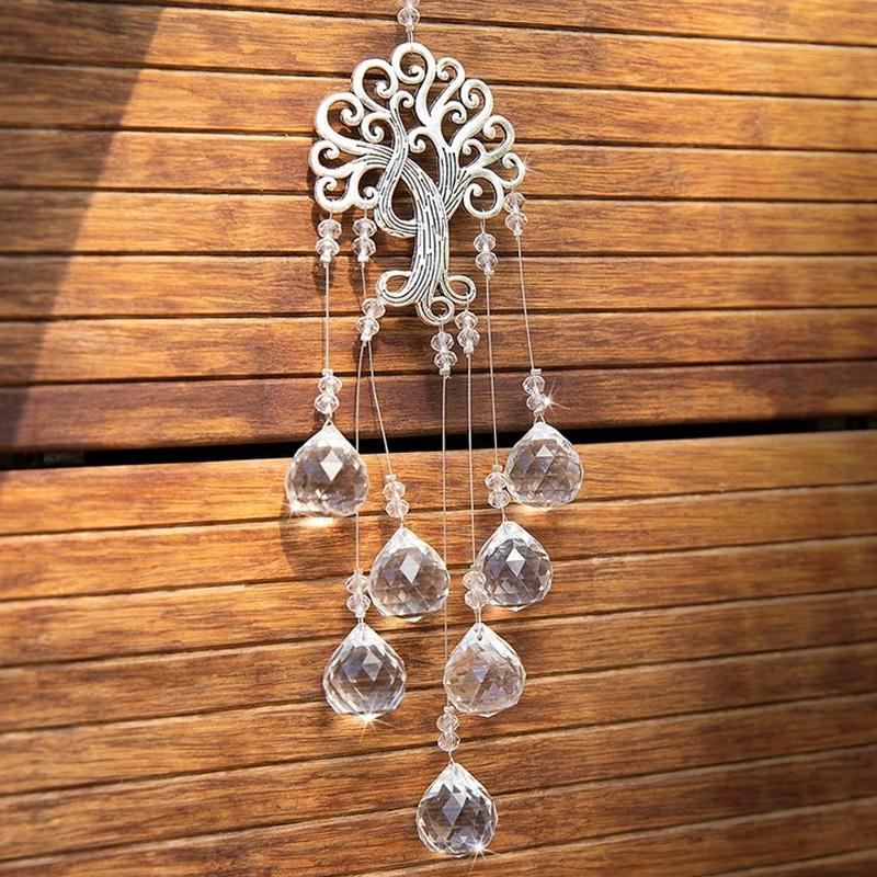 Sun Catcher Tree World Made of Crystal