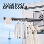 Wall-Mounted Foldable Clothes Drying Rack with Suction Cup