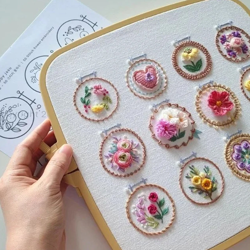 Small Flower Frame Embroidery Set