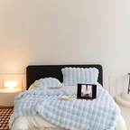Faux Fur Fleece Throw Blanket