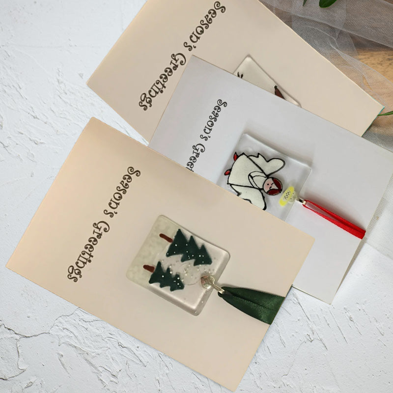 Handmade Christmas card ornaments
