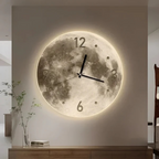 Decorative Large Wall Clock with Moon Motif