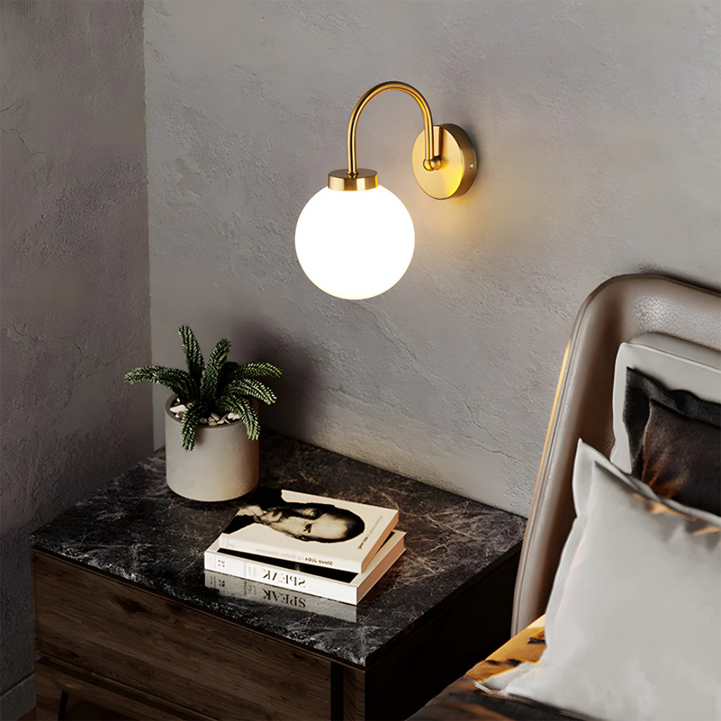 Wall lamp with Glass Sphere
