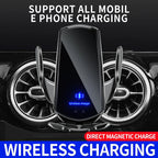 2-in-1 Wireless Car Charger & Phone Holder Automatic Clamping - Fast Charging Secure Universal Compatibility Adjustable & Practical