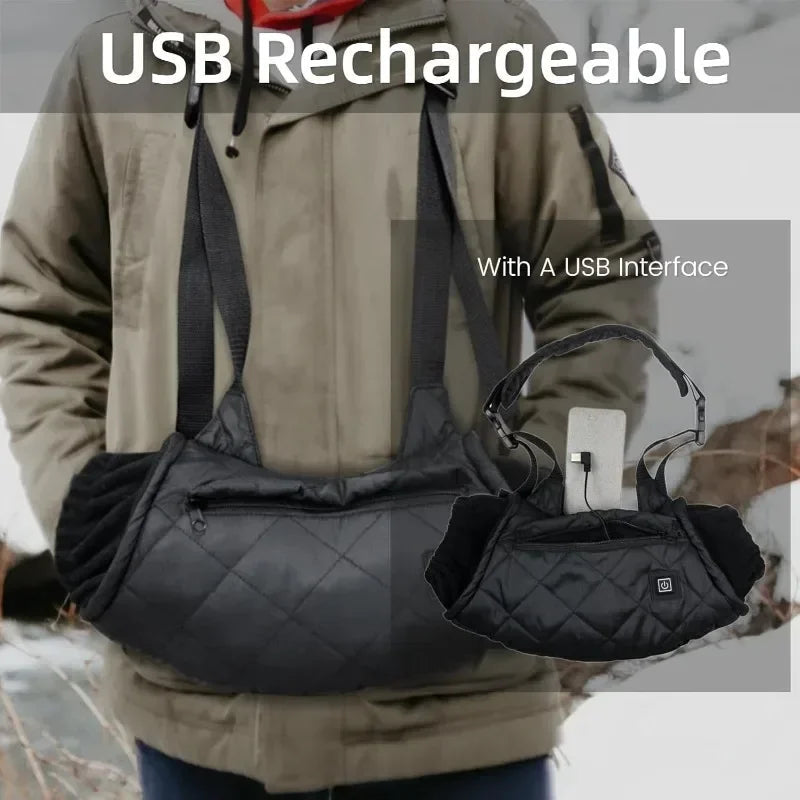 Portable Heated Hand Warmer Muff with Adjustable Temperature