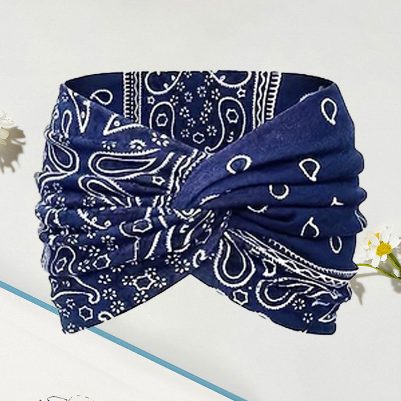 Vintage Style Wide Tie-Dye Hairband