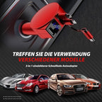 3-in-1 retractable quick charge car adapter
