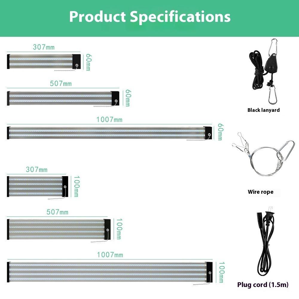 LED plant lamp with full spectrum lighting and pull switch for optimal plant growth