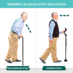 Foldable and extendable walking stick