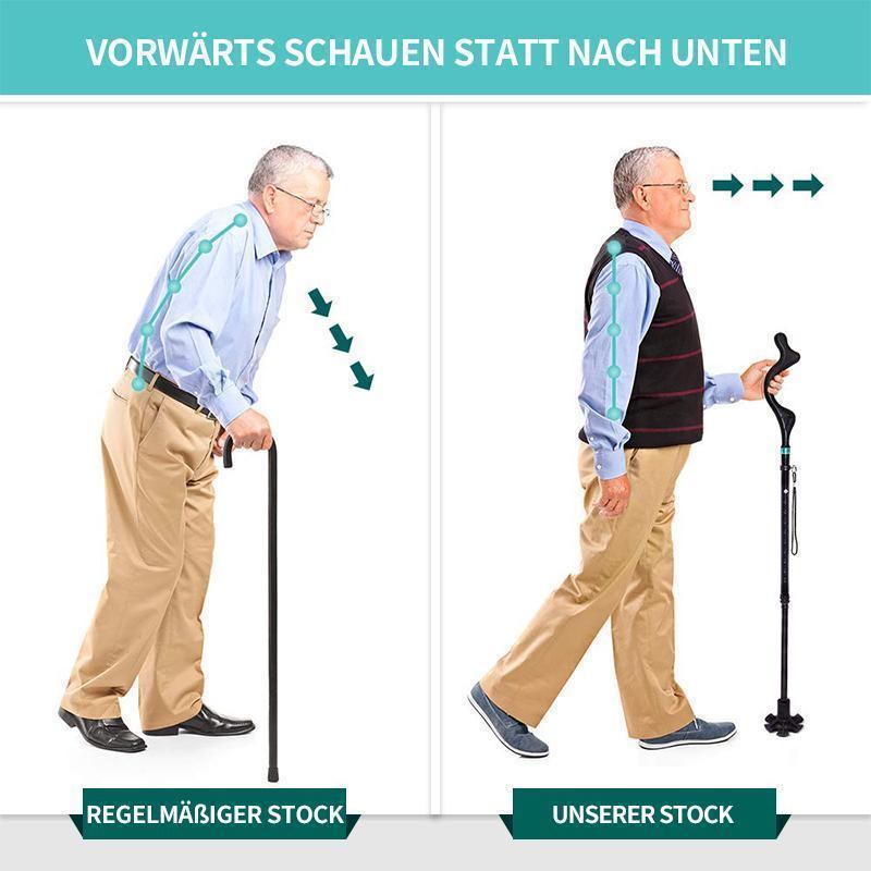 Foldable and extendable walking stick