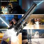 Tactical rechargeable laser LED flashlight