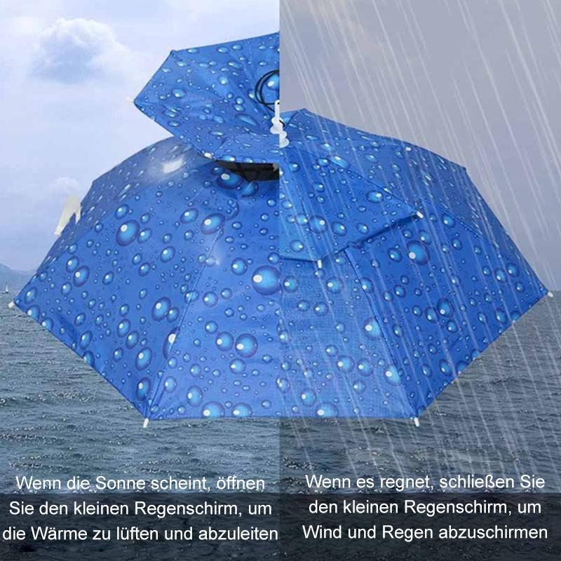 Rain umbrella hat for fishing and gardening