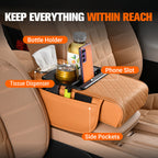 Integrated multifunctional riser cushion for car armrests under pressure
