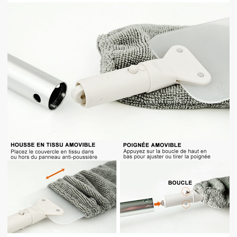 Dust broom with long handle
