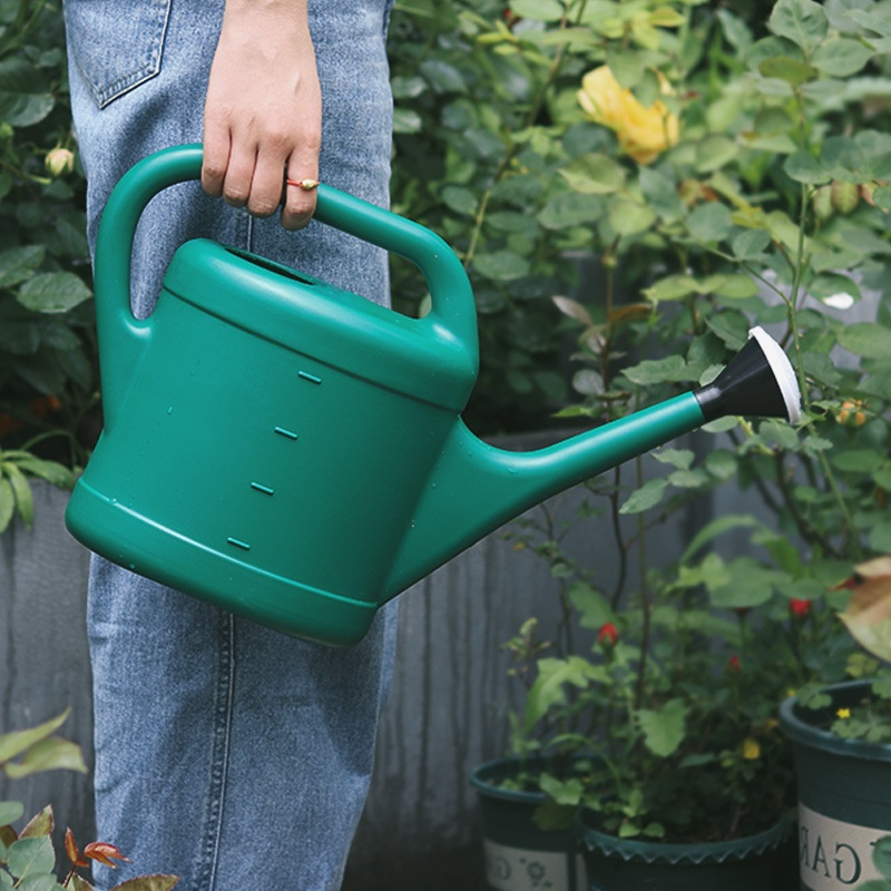 Large-volume watering can with long spout – plastic for garden care