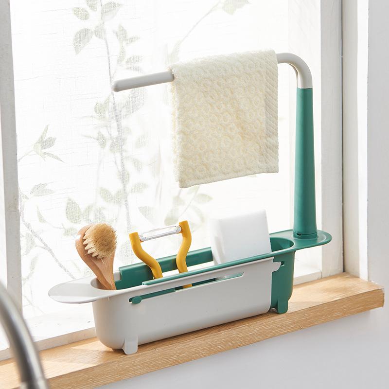 Updated telescopic sink rack