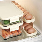 Self-organizing egg shelf for maximum freshness