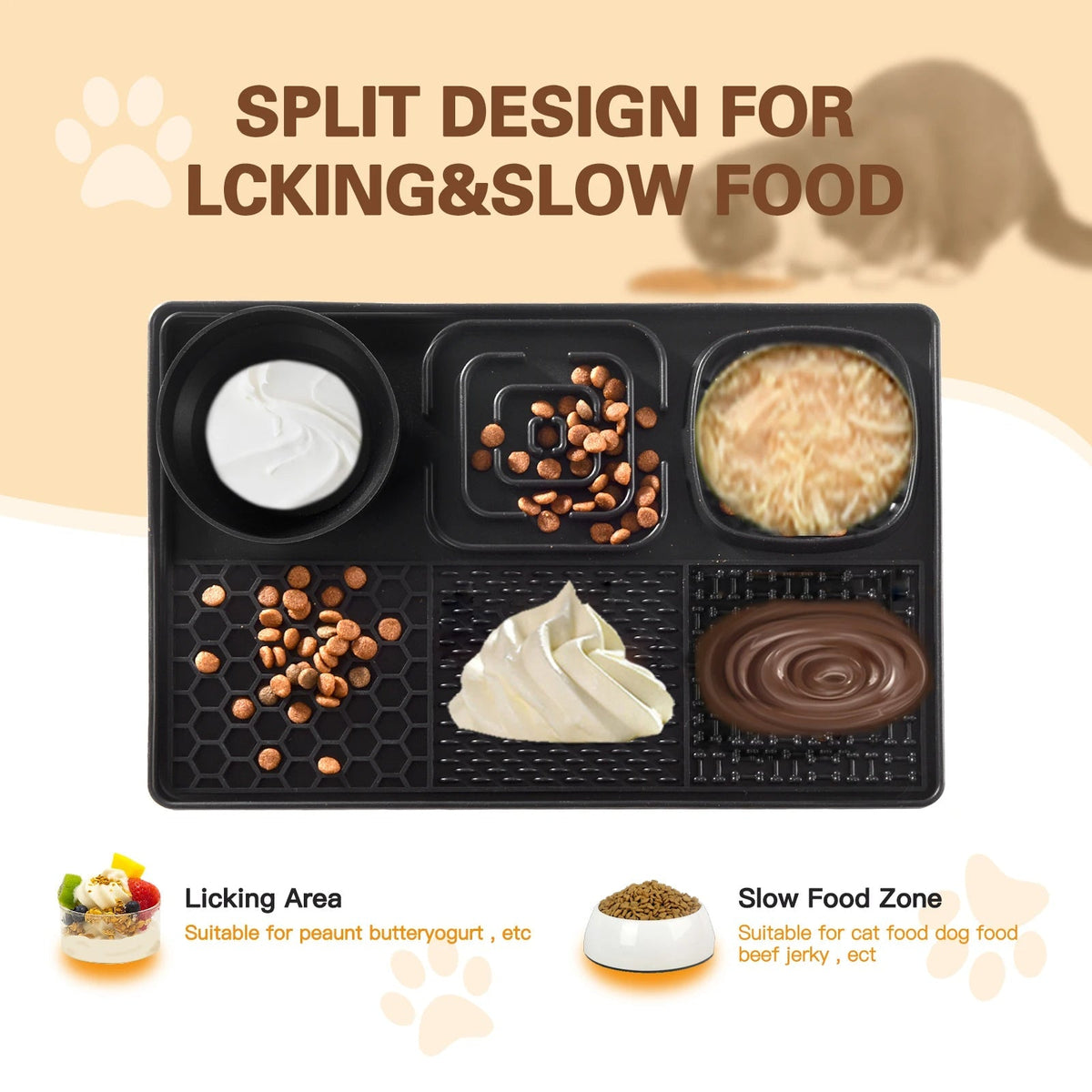 Silicone Dog Lick Mat with Suction