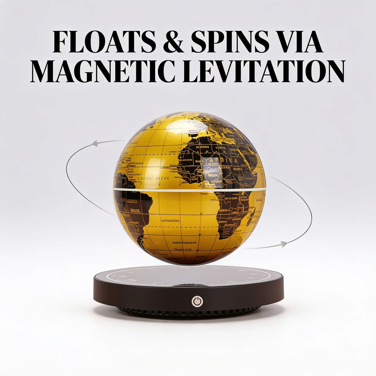 Magnetic Levitation Globe Lamp with Clock Base