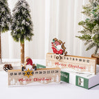 Merry Christmas Wooden Mobile Santa Claus Calendar Ornament