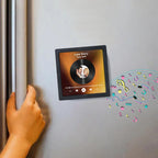 Music refrigerator magnet with adjustable volume