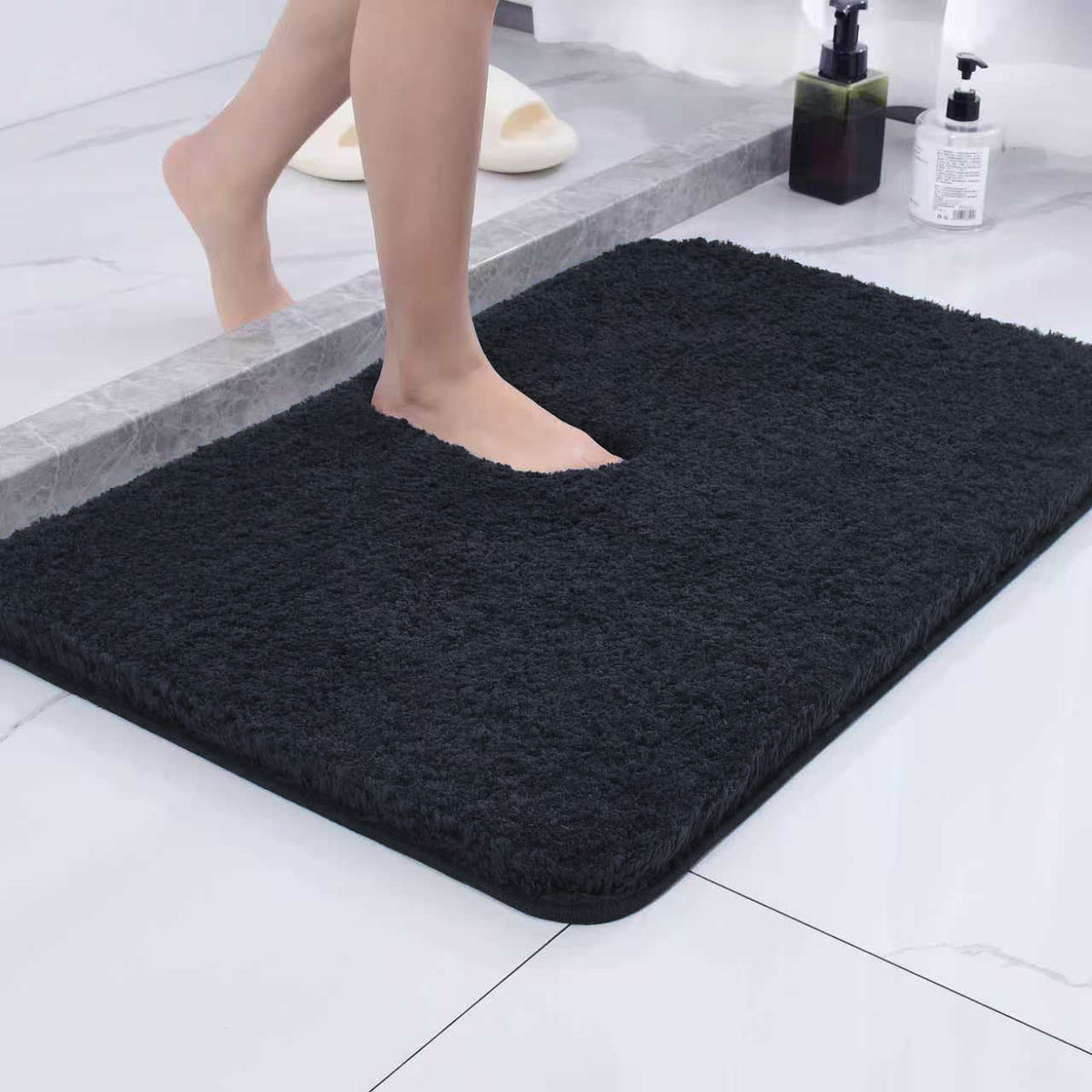 Drying & Non-Slip | Modern Bathroom Rug in Scandinavian Style