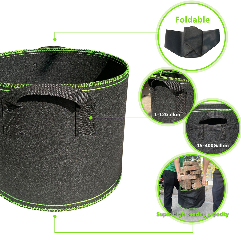 Planting bag made of nonwoven fabric – Robust garden container with handles for plants