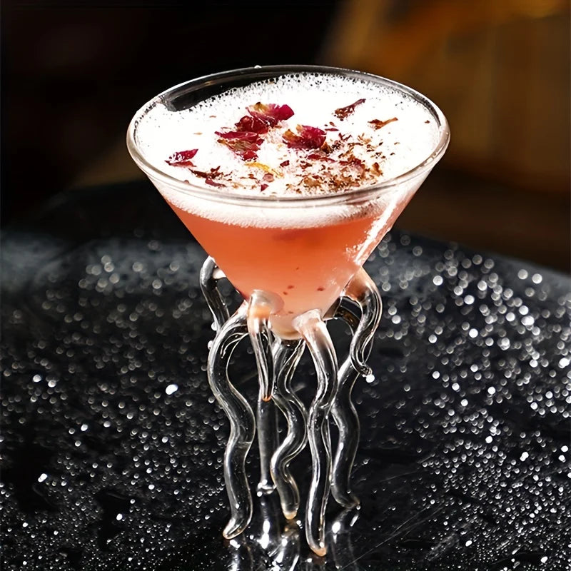 Unique, octopus-inspired cocktail glass
