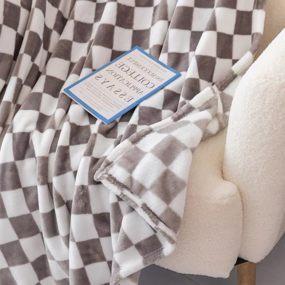 Stylish blanket in checkered pattern for your home