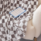 Stylish blanket in checkered pattern for your home