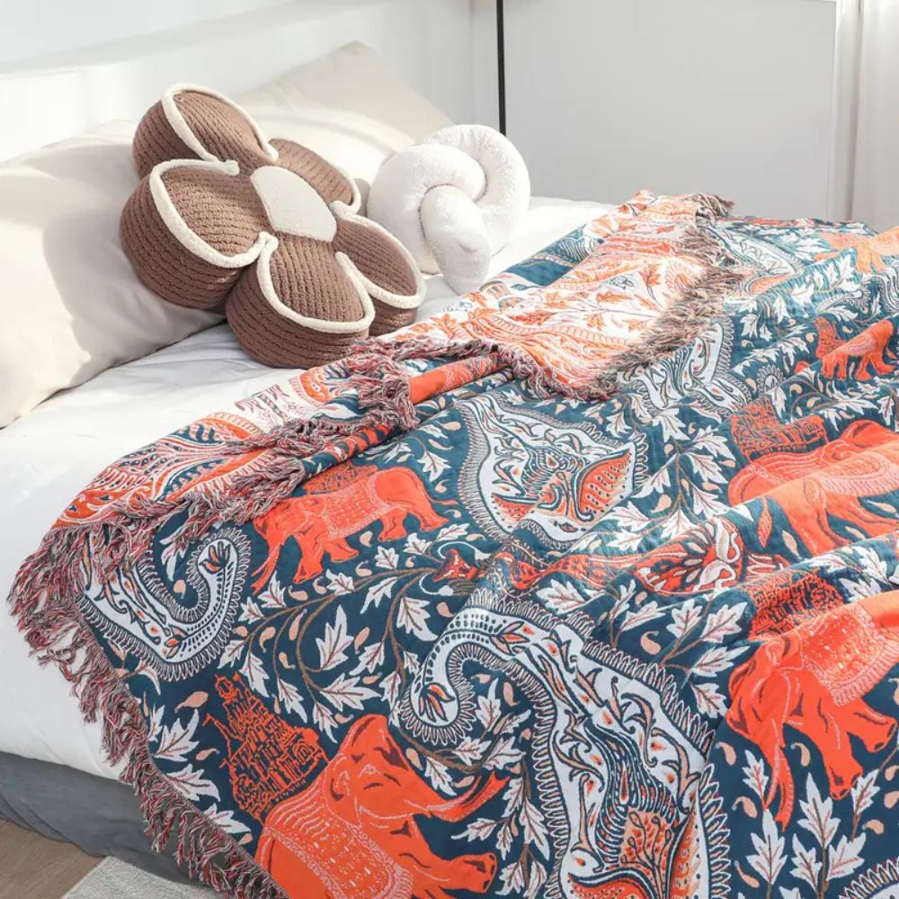 Soft Wander Tusk Cotton Blanket
