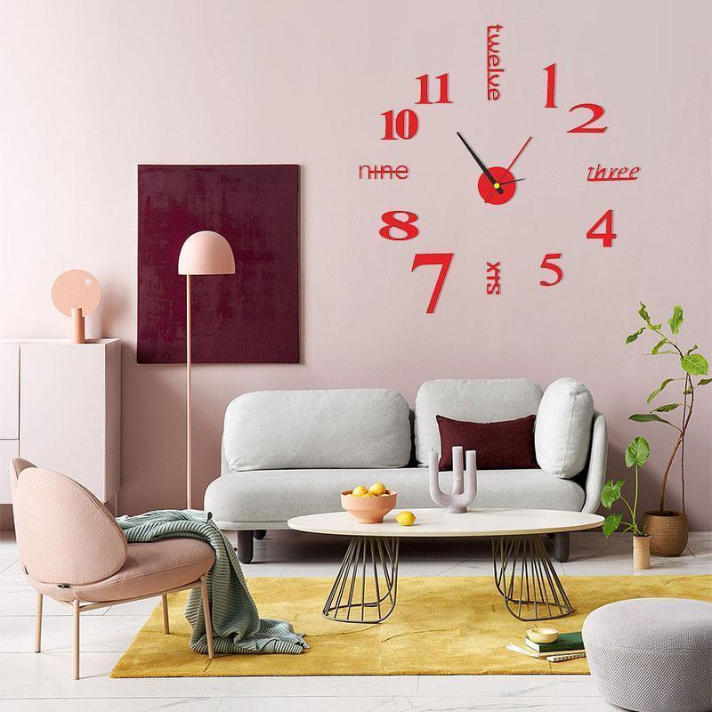 Modern DIY non-punch wall clock