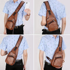 Shoulder bag Crossbody bag for men with USB charging port