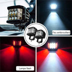 LED strobe spotlight with three sides for car