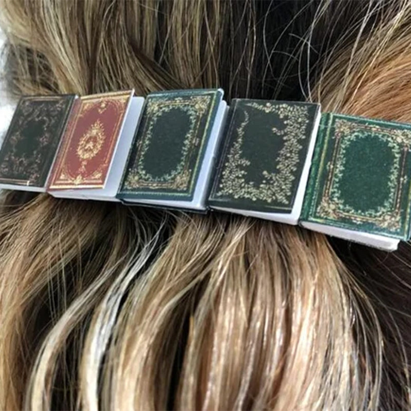 Miniature Book Hairpin Barrette