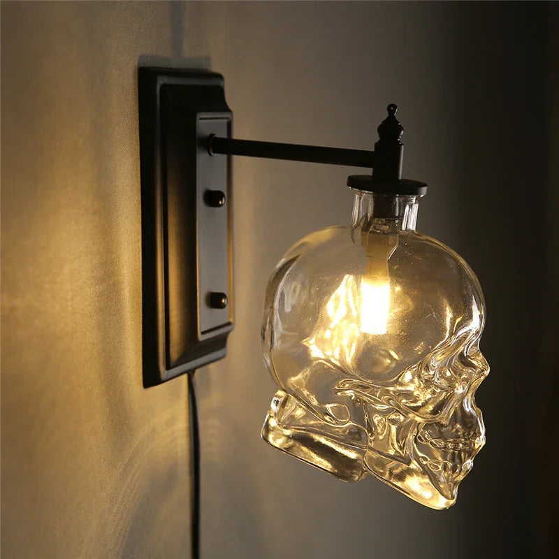 Gothic Skull Bottle Retro Wall Lamp