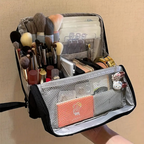 Makeup Organizer Bag | Travel Cosmetic Case with Compartments | Waterproof & Structured Design