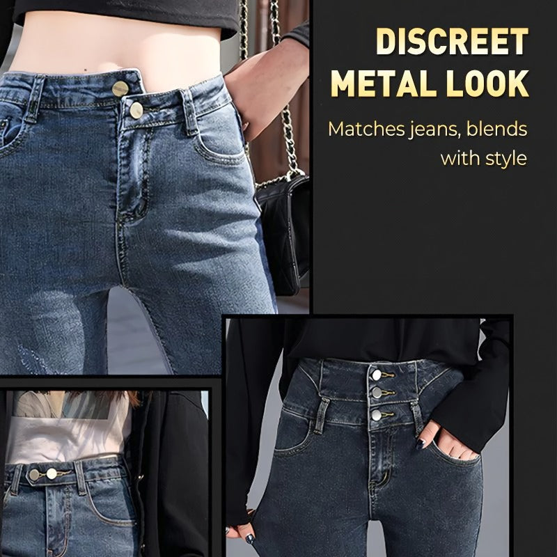 Spring Metal Waist Extension Buttons for Jeans