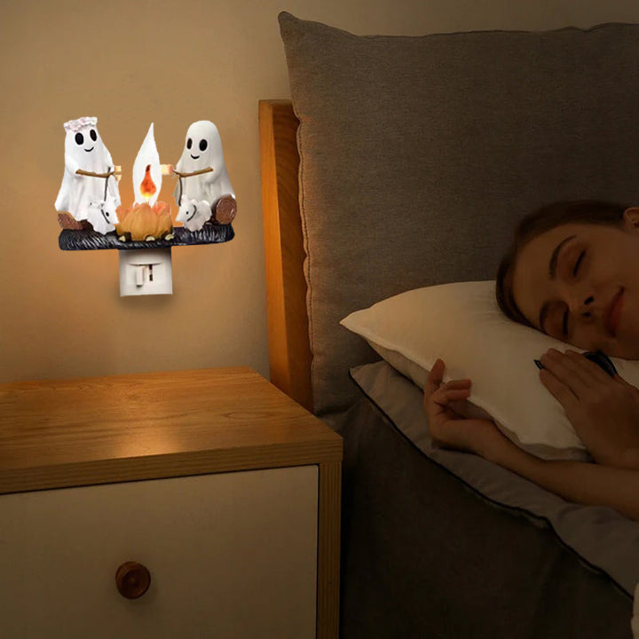 Ghost fire with flickering night light ️‍