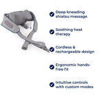 RelaxaPro | Shiatsu Neck Massager – Heated Relief – Cordless Design – Ideal for Office & Home Use