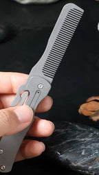 Pure Titanium Folding Comb - Anti-Static Travel Massage Comb