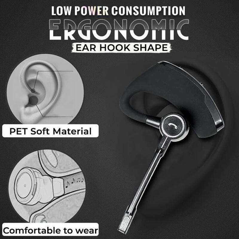 Bluetooth V8S Headset with Noise Cancellation, 8-Hour Playback and 10 m Range