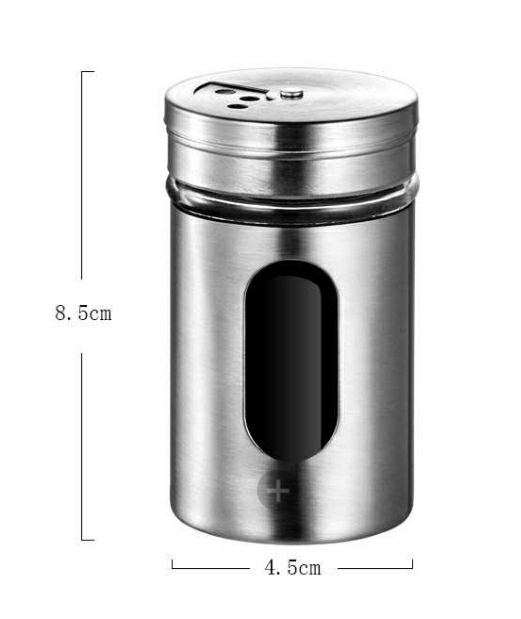 Stainless Steel Spice Jar With Rotate Cover