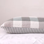 Checked & Striped Cotton Pillowcase