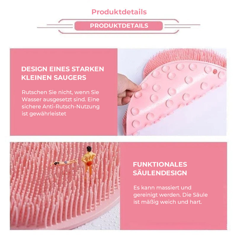 Foot and back scrubber for the shower, massage pad