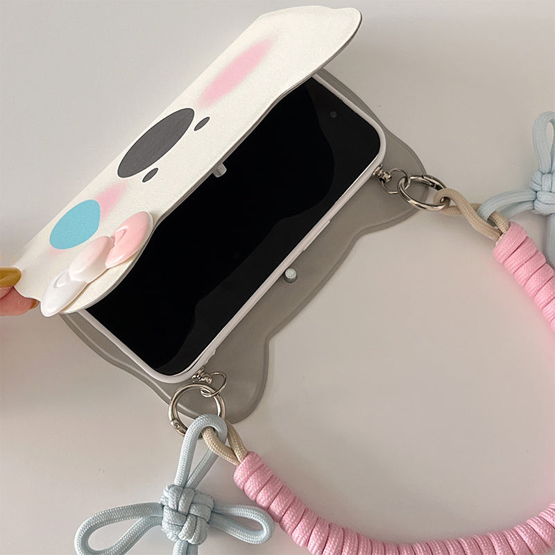 Insta-Style Cartoon Westie Flip-Phone Case