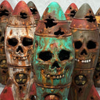 Ornament made of resin skull bomb