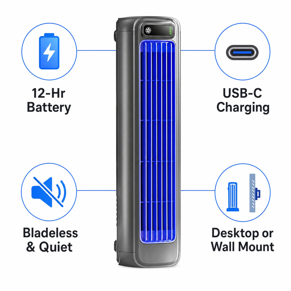 AirWave – Portable Air Conditioner with 12-Hour Cool Life